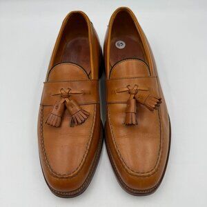 Allen Edmonds Wingham Tassel Loafers Tan Leather Mens Size 9.5D Classic Slip-On
